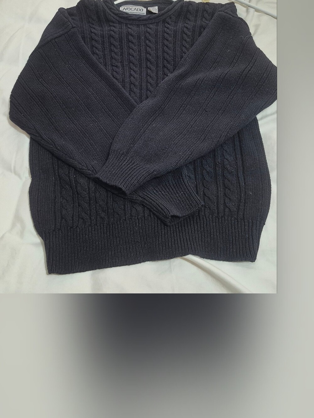 Avocado Men's Navy Cable Knit Sweater